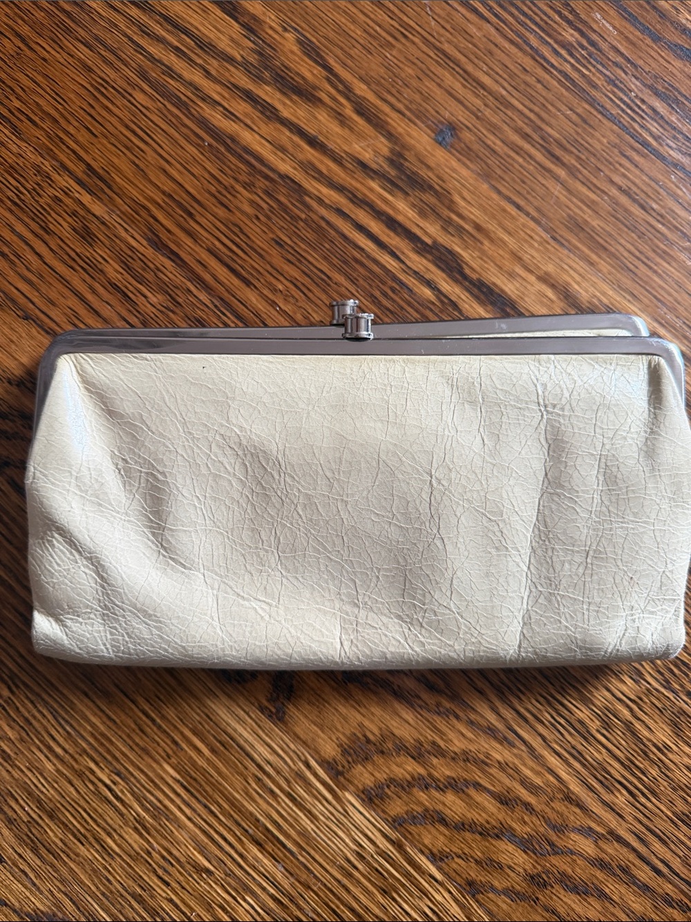 HOBO Cream Frame Clutch